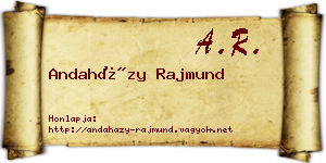 Andaházy Rajmund névjegykártya
